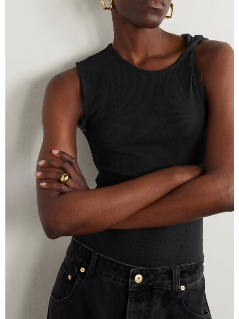 SKIN Narella Twist Stretch-Pima Cotton Modal Bodysuit Net-A-Porter 2 M NWT $120